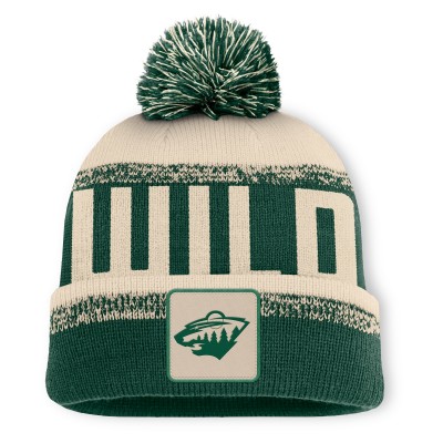Шапка с помпоном Minnesota Wild Fanatics Green/Cream Fundamentals Thrive