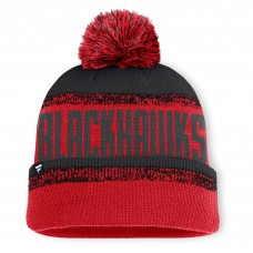Шапка с помпоном Chicago Blackhawks Fanatics Red/Black Fundamentals Thrive