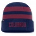 Шапка Colorado Avalanche Fanatics Navy/Burgundy Fundamental Swipe Stripe Cuffed Knit