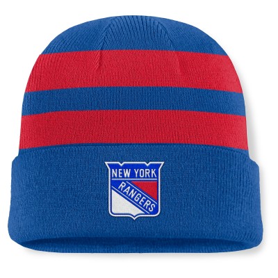 Шапка New York Rangers Fanatics Blue/Red Fundamental Swipe Stripe Cuffed Knit