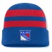 Шапка New York Rangers Fanatics Blue/Red Fundamental Swipe Stripe Cuffed Knit