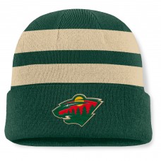 Шапка Minnesota Wild Fanatics Green/Cream Fundamental Swipe Stripe Cuffed Knit