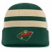 Шапка Minnesota Wild Fanatics Green/Cream Fundamental Swipe Stripe Cuffed Knit Шапка Minnesota Wild Fanatics Green/Cream Fundamental Swipe Stripe Cuffed Knit