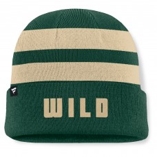 Шапка Minnesota Wild Fanatics Green/Cream Fundamental Swipe Stripe Cuffed Knit