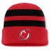 Шапка New Jersey Devils Fanatics Red/Black Fundamental Swipe Stripe Cuffed Knit