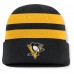 Шапка Pittsburgh Penguins Fanatics Black/Gold Fundamental Swipe Stripe Cuffed Knit