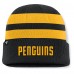 Шапка Pittsburgh Penguins Fanatics Black/Gold Fundamental Swipe Stripe Cuffed Knit