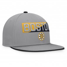 Бейсболка Boston Bruins Fanatics Gray Fundamentals Duo Split Logo