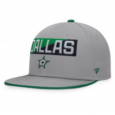 Dallas Stars Fanatics Gray Fundamentals Duo Split Logo Snapback Hat