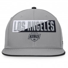 Los Angeles Kings Fanatics Gray Fundamentals Duo Split Logo Snapback Hat