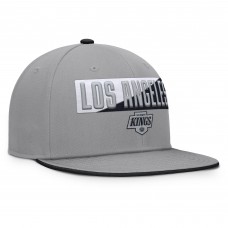 Los Angeles Kings Fanatics Gray Fundamentals Duo Split Logo Snapback Hat