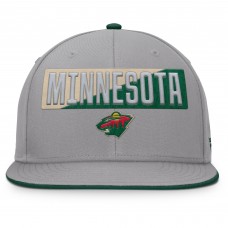 Бейсболка Minnesota Wild Fanatics Gray Fundamentals Duo Split Logo
