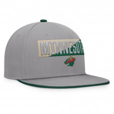 Бейсболка Minnesota Wild Fanatics Gray Fundamentals Duo Split Logo