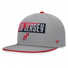 Бейсболка New Jersey Devils Fanatics Gray Fundamentals Duo Split Logo