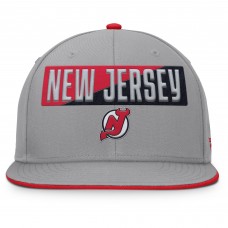 Бейсболка New Jersey Devils Fanatics Gray Fundamentals Duo Split Logo