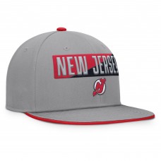 Бейсболка New Jersey Devils Fanatics Gray Fundamentals Duo Split Logo
