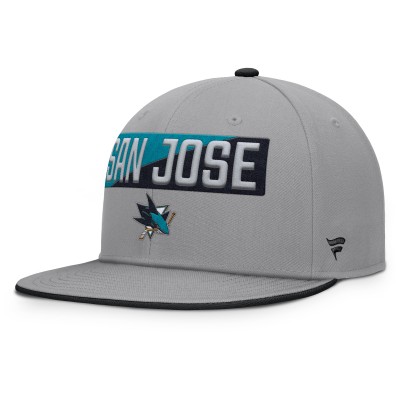 Бейсболка San Jose Sharks Fanatics Gray Fundamentals Duo Split Logo