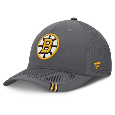 Бейсболка Boston Bruins Fanatics Gray Clincher Team Stripes