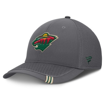 Бейсболка Minnesota Wild Fanatics Gray Clincher Team Stripes