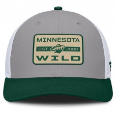 Бейсболка Minnesota Wild Fanatics Gray/Green Fundamental Adapt Trucker