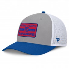 Бейсболка New York Rangers Fanatics Gray/Blue Fundamental Adapt Trucker Бейсболка New York Rangers Fanatics Gray/Blue Fundamental Adapt Trucker