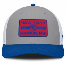 Бейсболка New York Rangers Fanatics Gray/Blue Fundamental Adapt Trucker Бейсболка New York Rangers Fanatics Gray/Blue Fundamental Adapt Trucker