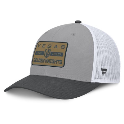 Бейсболка Vegas Golden Knights Fanatics Gray/Charcoal Fundamental Adapt Trucker