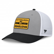 Бейсболка Pittsburgh Penguins Fanatics Gray/Black Fundamental Adapt Trucker