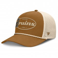 Бейсболка Boston Bruins Fanatics Brown/Cream Heritage Fetch A-Frame Trucker