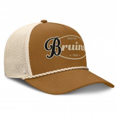 Бейсболка Boston Bruins Fanatics Brown/Cream Heritage Fetch A-Frame Trucker
