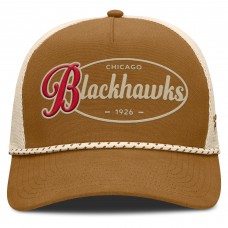Бейсболка Chicago Blackhawks Fanatics Brown/Cream Heritage Fetch A-Frame Trucker Бейсболка Chicago Blackhawks Fanatics Brown/Cream Heritage Fetch A-Frame Trucker
