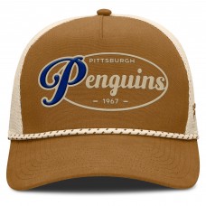 Бейсболка Pittsburgh Penguins Fanatics Brown/Cream Heritage Fetch A-Frame Trucker Бейсболка Pittsburgh Penguins Fanatics Brown/Cream Heritage Fetch A-Frame Trucker