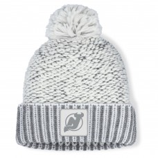 Шапка с помпоном WoNew Jersey Devils Fanatics White/Gray Fundamental Mist Шапка с помпоном WoNew Jersey Devils Fanatics White/Gray Fundamental Mist
