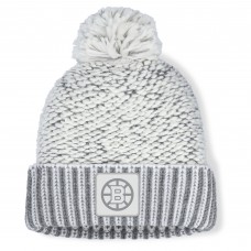 Шапка с помпоном WoBoston Bruins Fanatics White/Gray Fundamental Mist