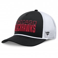 Бейсболка Chicago Blackhawks Fanatics Black/White Heritage Dutch A-Frame Trucker