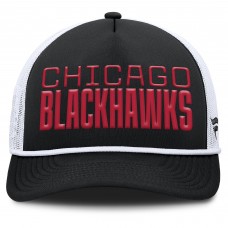 Бейсболка Chicago Blackhawks Fanatics Black/White Heritage Dutch A-Frame Trucker