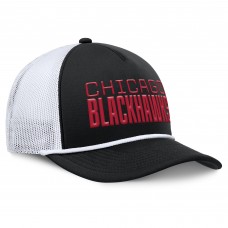 Бейсболка Chicago Blackhawks Fanatics Black/White Heritage Dutch A-Frame Trucker