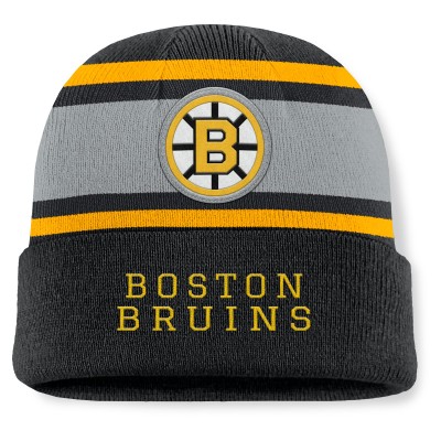 Шапка Boston Bruins Fanatics Black Heritage Varsity Cuffed Knit