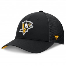 Бейсболка Pittsburgh Penguins Fanatics Black Authentic Pro Home Ice Trucker