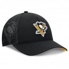 Бейсболка Pittsburgh Penguins Fanatics Black Authentic Pro Home Ice Trucker