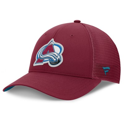 Бейсболка Colorado Avalanche Fanatics Burgundy Authentic Pro Home Ice Trucker