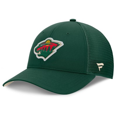 Бейсболка Minnesota Wild Fanatics Green Authentic Pro Home Ice Trucker