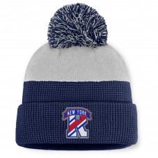 Шапка с помпоном New York Rangers Fanatics Navy/Gray Authentic Pro Home Ice Шапка с помпоном New York Rangers Fanatics Navy/Gray Authentic Pro Home Ice