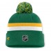 Шапка Minnesota Wild Fanatics Kelly Green Alternate Authentic Pro Cuffed Pom Knit