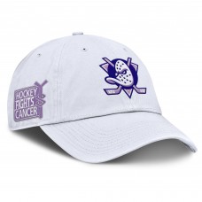 Бейсболка Anaheim Ducks Fanatics White Authentic Pro Hockey Fights Cancer