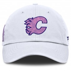 Бейсболка Calgary Flames Fanatics White Authentic Pro Hockey Fights Cancer