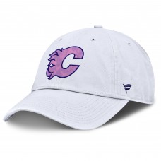 Бейсболка Calgary Flames Fanatics White Authentic Pro Hockey Fights Cancer