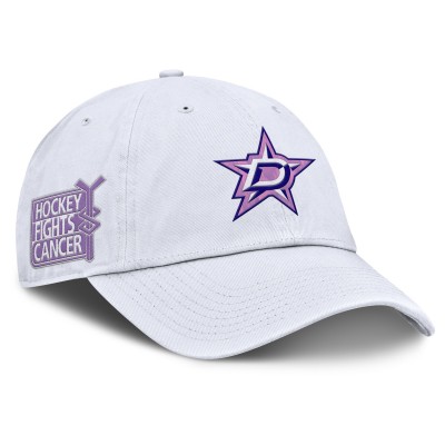 Бейсболка Dallas Stars Fanatics White Authentic Pro Hockey Fights Cancer
