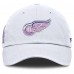 Бейсболка Detroit Red Wings Fanatics White Authentic Pro Hockey Fights Cancer
