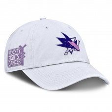 Бейсболка San Jose Sharks Fanatics White Authentic Pro Hockey Fights Cancer